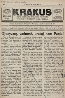 Krakus : pismo niezależne, społeczno-polityczne. 1926, nr 4
