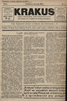 Krakus : pismo niezależne, społeczno-polityczne. 1926, nr 5