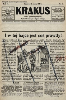Krakus: pismo niezależne, społeczno-polityczne. 1927, nr 6 (nakład drugi po konfiskacie)
