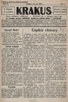 Krakus: pismo niezależne, społeczno-polityczne. 1929, nr 1