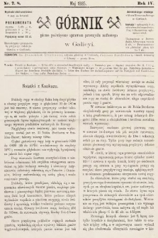 Górnik : pismo poświęcone sprawom górnictwa naftowego w Galicyi. 1885, nr 7 i 8