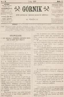Górnik : pismo poświęcone sprawom górnictwa naftowego w Galicyi. 1886, nr 2