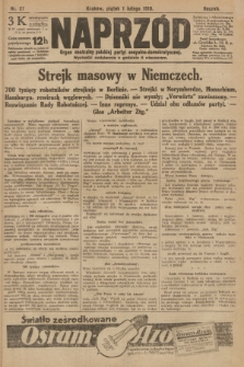 Naprzód : organ centralny polskiej partyi socyalno-demokratycznej. 1918, nr 27