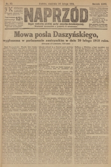 Naprzód : organ centralny polskiej partyi socyalno-demokratycznej. 1918, nr 45
