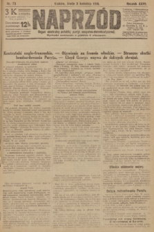 Naprzód : organ centralny polskiej partyi socyalno-demokratycznej. 1918, nr 75