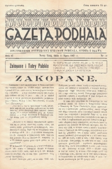 Gazeta Podhala : dwutygodnik poświęcony sprawom Podhala, Spisza i Orawy. 1937, nr 14