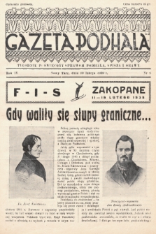 Gazeta Podhala : tygodnik poświęcony sprawom Podhala, Spisza i Orawy. 1939, nr 8