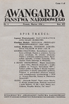 Awangarda Państwa Narodowego. 1936, nr 3