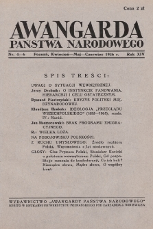 Awangarda Państwa Narodowego. 1936, nr 4-6