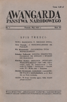 Awangarda Państwa Narodowego. 1937, nr 5