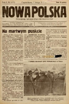 Nowa Polska : tygodnik społeczno-ekonomiczny. 1937, nr 6