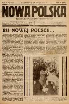 Nowa Polska : tygodnik społeczno-ekonomiczny. 1937, nr 9