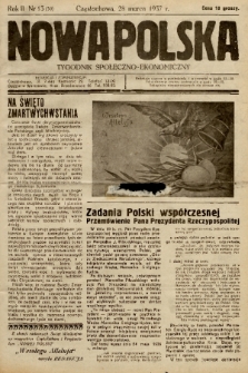 Nowa Polska : tygodnik społeczno-ekonomiczny. 1937, nr 13