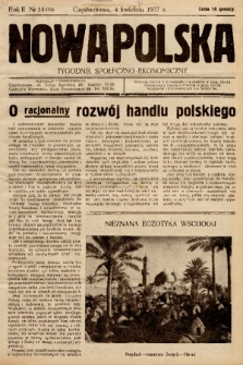 Nowa Polska : tygodnik społeczno-ekonomiczny. 1937, nr 14