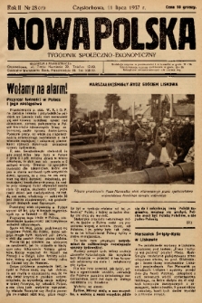 Nowa Polska : tygodnik społeczno-ekonomiczny. 1937, nr 28