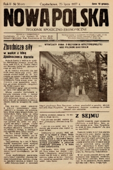 Nowa Polska : tygodnik społeczno-ekonomiczny. 1937, nr 30