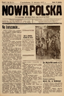 Nowa Polska : tygodnik społeczno-ekonomiczny. 1937, nr 34