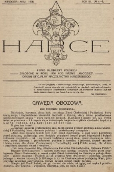 Harce : pismo młodzieży polskiej : organ oficjalny Naczelnictwa Harcerskiego. 1918, nr 4-5