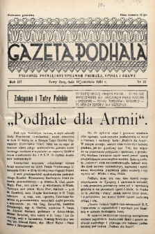 Gazeta Podhala : tygodnik poświęcony sprawom Podhala, Spisza i Orawy. 1938, nr 14