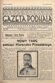 Gazeta Podhala : tygodnik poświęcony sprawom Podhala, Spisza i Orawy. 1938, nr 19