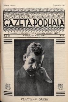 Gazeta Podhala : tygodnik poświęcony sprawom Podhala, Spisza i Orawy. 1938, nr 20