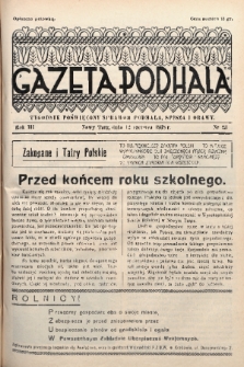 Gazeta Podhala : tygodnik poświęcony sprawom Podhala, Spisza i Orawy. 1938, nr 23