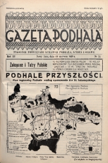 Gazeta Podhala : tygodnik poświęcony sprawom Podhala, Spisza i Orawy. 1938, nr 24