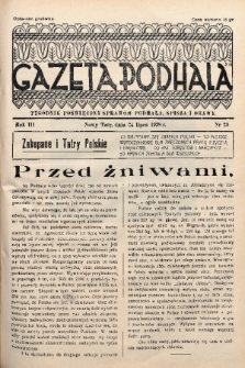 Gazeta Podhala : tygodnik poświęcony sprawom Podhala, Spisza i Orawy. 1938, nr 29