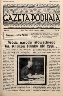 Gazeta Podhala : tygodnik poświęcony sprawom Podhala, Spisza i Orawy. 1938, nr 33
