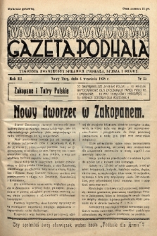 Gazeta Podhala : tygodnik poświęcony sprawom Podhala, Spisza i Orawy. 1938, nr 35