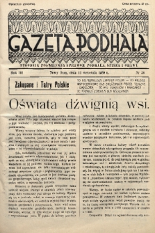 Gazeta Podhala : tygodnik poświęcony sprawom Podhala, Spisza i Orawy. 1938, nr 36