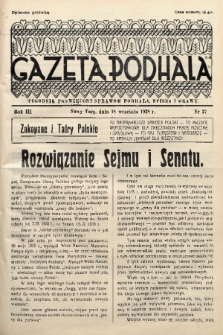 Gazeta Podhala : tygodnik poświęcony sprawom Podhala, Spisza i Orawy. 1938, nr 37