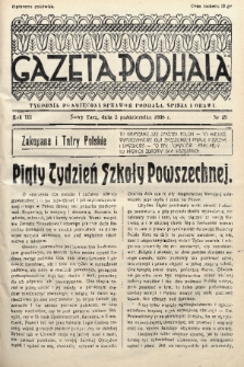 Gazeta Podhala : tygodnik poświęcony sprawom Podhala, Spisza i Orawy. 1938, nr 39