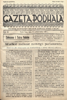 Gazeta Podhala : tygodnik poświęcony sprawom Podhala, Spisza i Orawy. 1938, nr 42