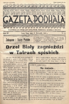 Gazeta Podhala : tygodnik poświęcony sprawom Podhala, Spisza i Orawy. 1938, nr 47