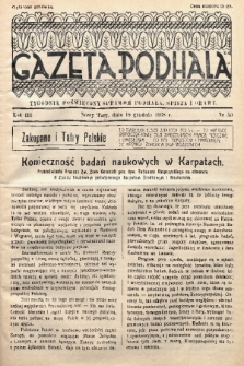 Gazeta Podhala : tygodnik poświęcony sprawom Podhala, Spisza i Orawy. 1938, nr 50