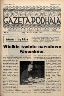 Gazeta Podhala : tygodnik poświęcony sprawom Podhala, Spisza i Orawy. 1938, nr 21