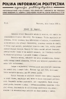 Polska Informacja Polityczna : agencja publicystyczna = Information Politique Polonaise : agence de presse. 1936, nr 2