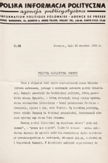 Polska Informacja Polityczna : agencja publicystyczna = Information Politique Polonaise : agence de presse. 1936, nr 26