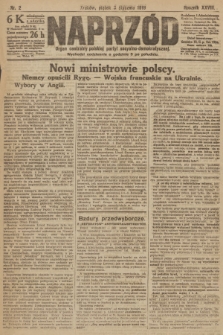 Naprzód : organ centralny polskiej partyi socyalno-demokratycznej. 1919, nr 2