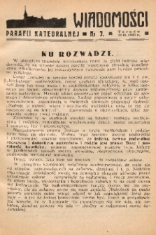 Wiadomości Parafii Katedralnej. 1937, nr 7