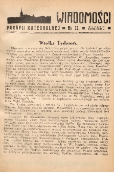 Wiadomości Parafii Katedralnej. 1937, nr 11