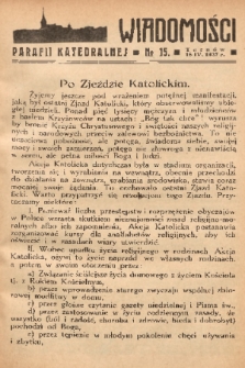Wiadomości Parafii Katedralnej. 1937, nr 15