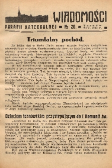Wiadomości Parafii Katedralnej. 1937, nr 20