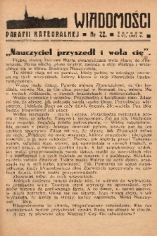 Wiadomości Parafii Katedralnej. 1937, nr 22