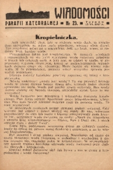 Wiadomości Parafii Katedralnej. 1937, nr 23