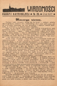 Wiadomości Parafii Katedralnej. 1937, nr 29