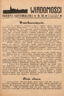 Wiadomości Parafii Katedralnej. 1937, nr 32