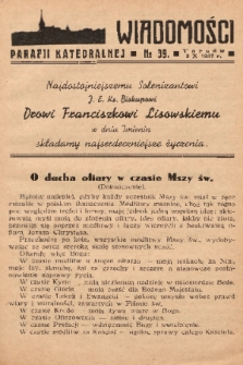 Wiadomości Parafii Katedralnej. 1937, nr 39