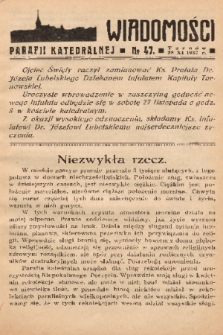Wiadomości Parafii Katedralnej. 1937, nr 47